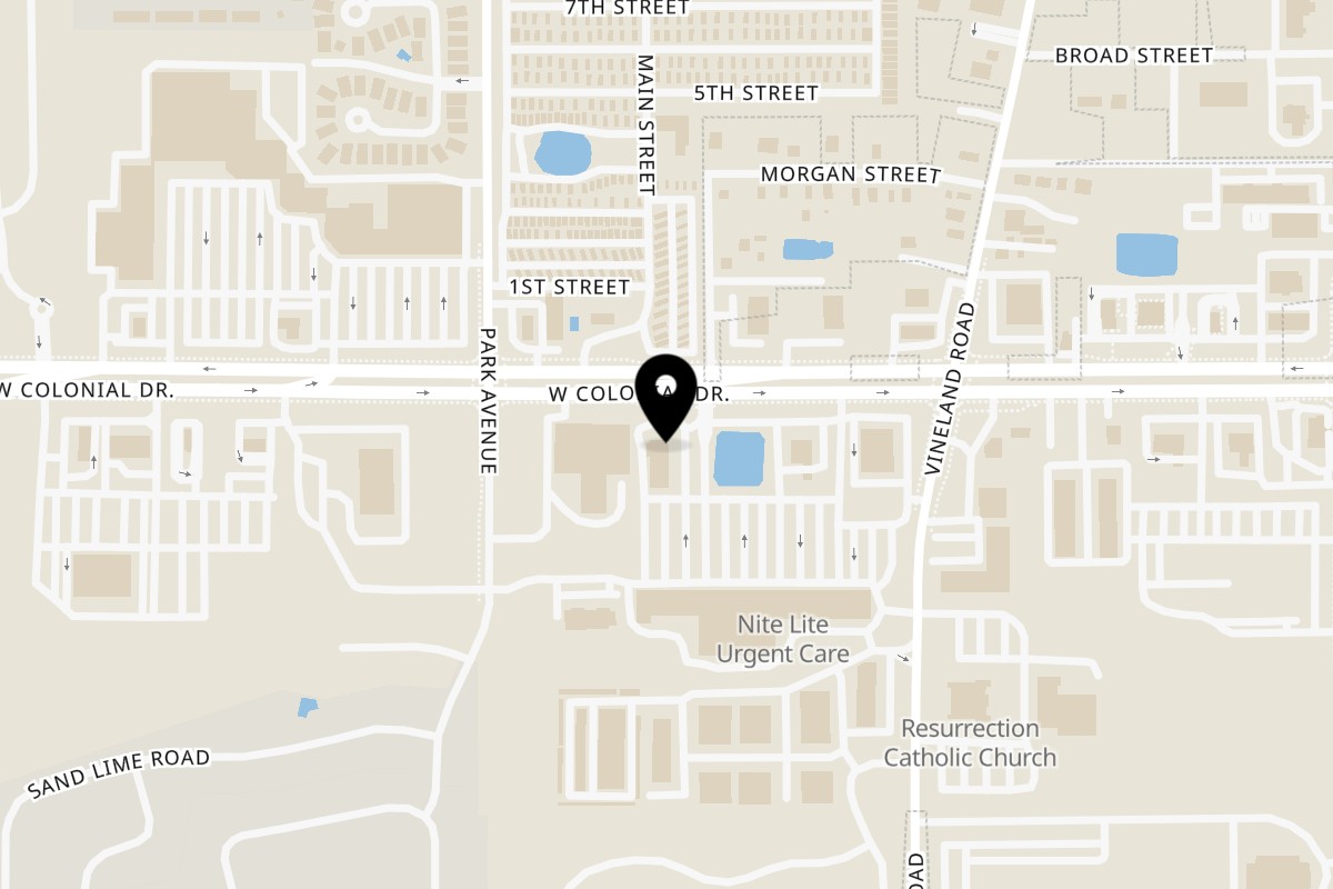 Map showing the location of Indian Pavilion on 13770 W Colonial Dr #120 in Winter Garden